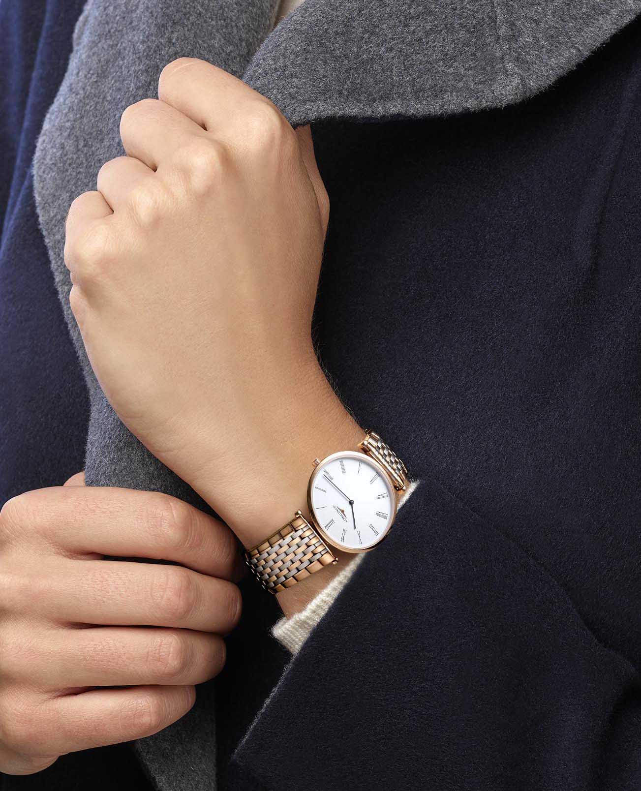 Оригинальные часы Longines Longines La Grande Classique L4.709.1.21.7 кварцевые калибр механизма l420 (на основе eta 282.001) общий вид